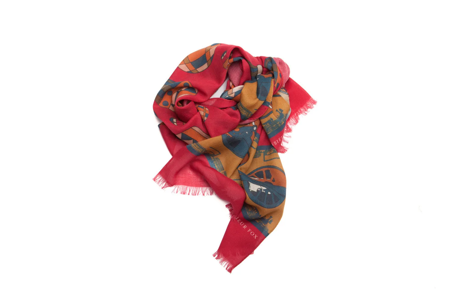 Around the World Scarf - Red