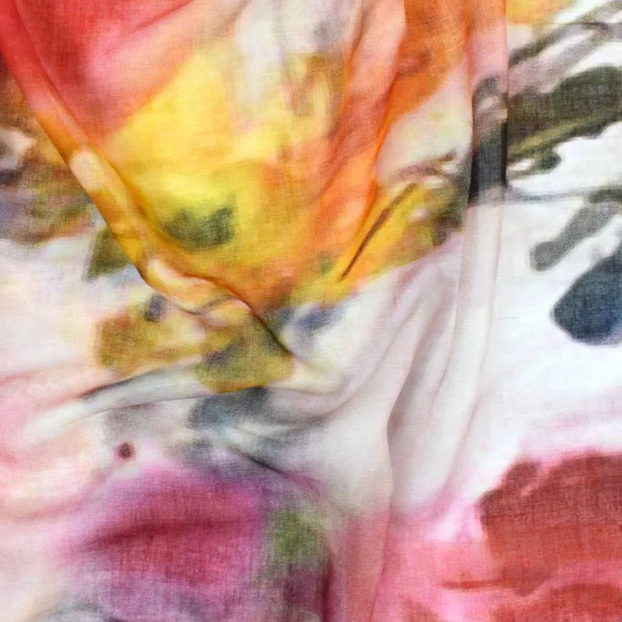 Ashley Watercolor Floral Scarf