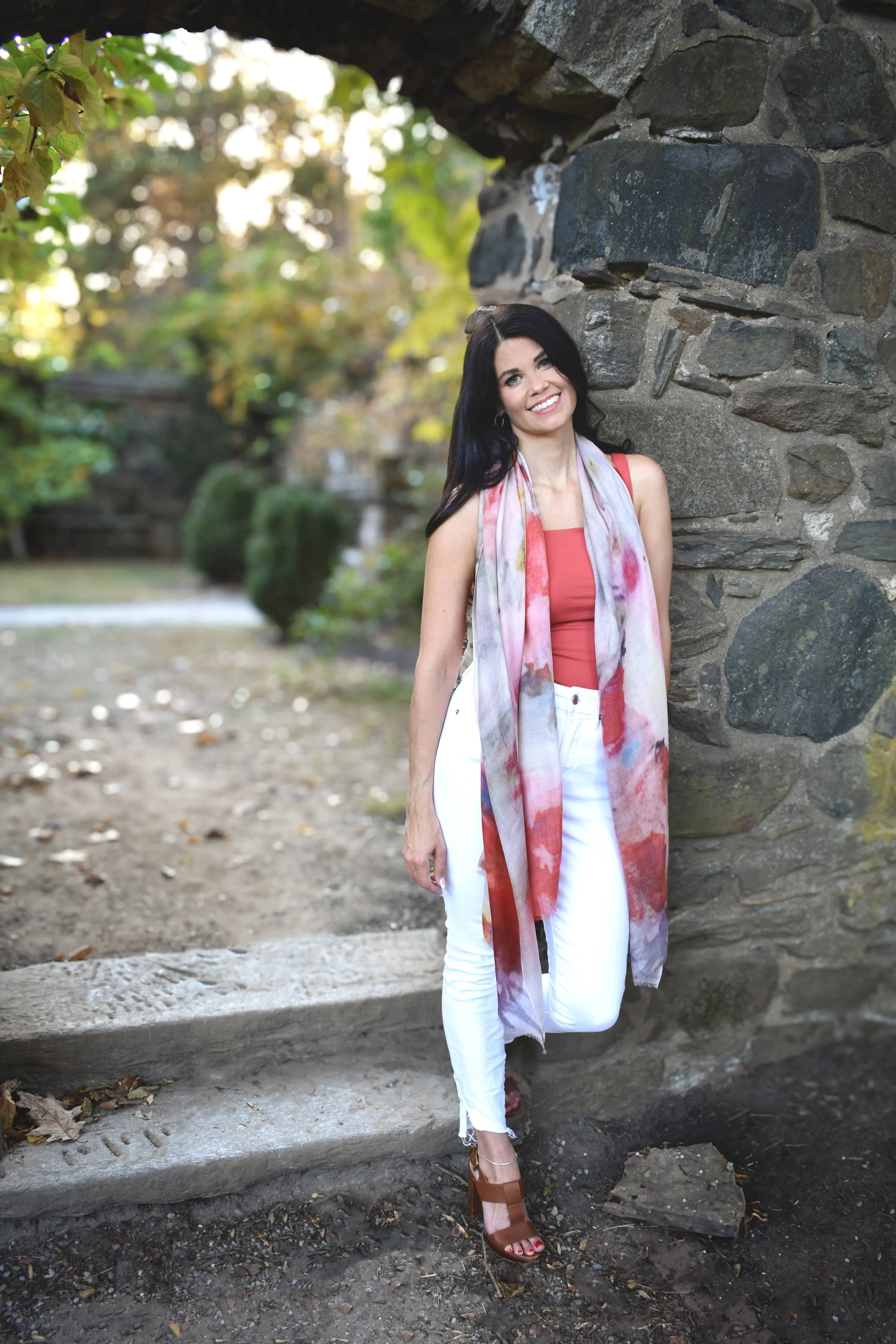 Ashley Watercolor Floral Scarf