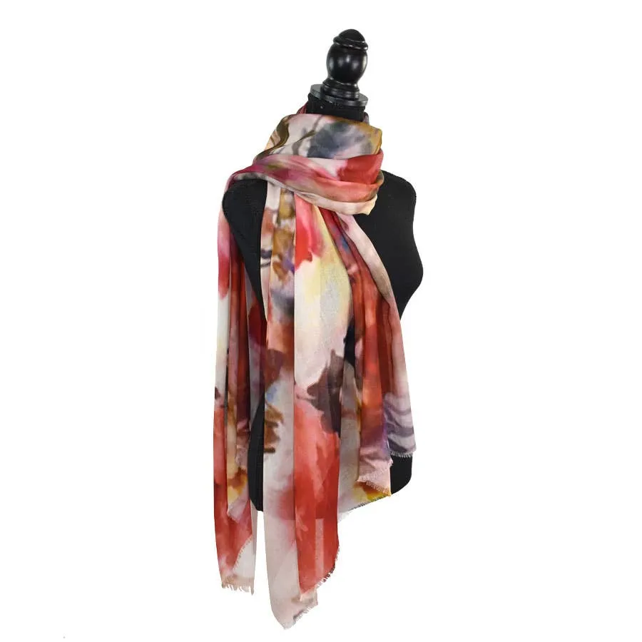 Ashley Watercolor Floral Scarf