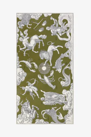 Astrology Scarf in Khaki