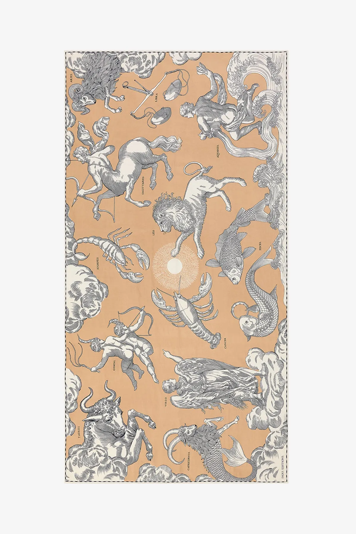 Astrology Scarf in Natural