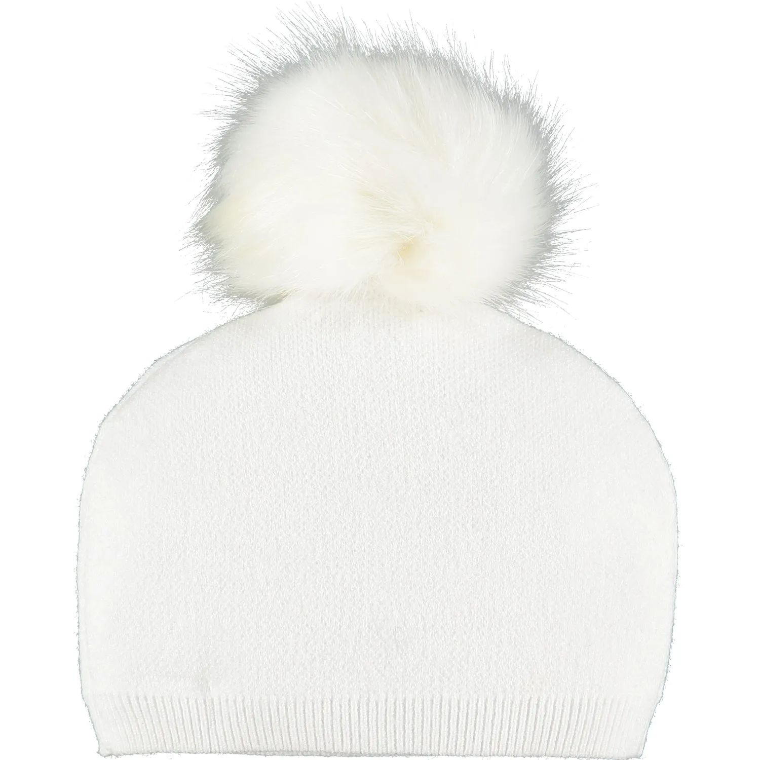 AW21 Little A Dee Angel White Pom Pom Knitted Hat