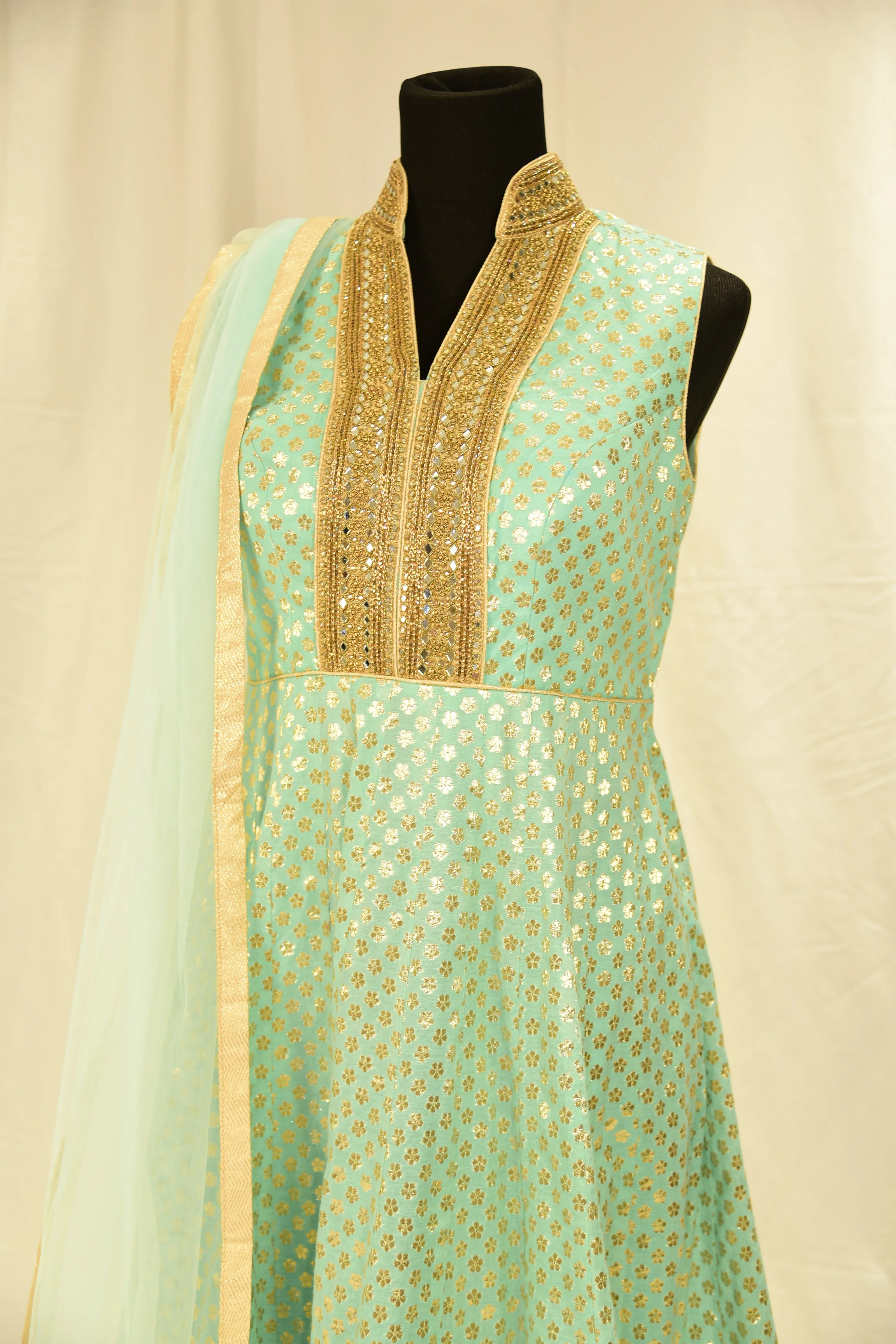 Baby Blue anarkali gown
