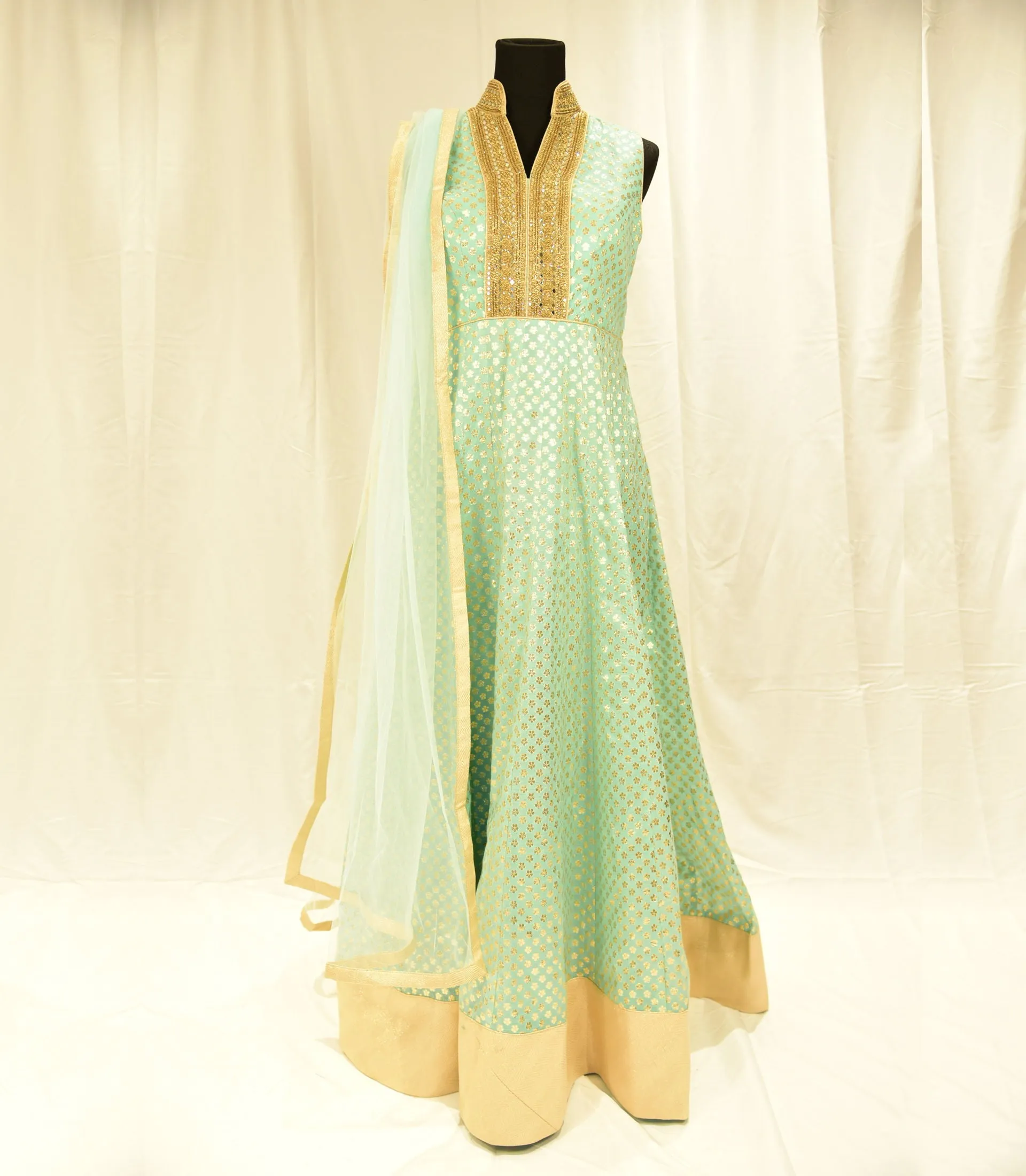 Baby Blue anarkali gown
