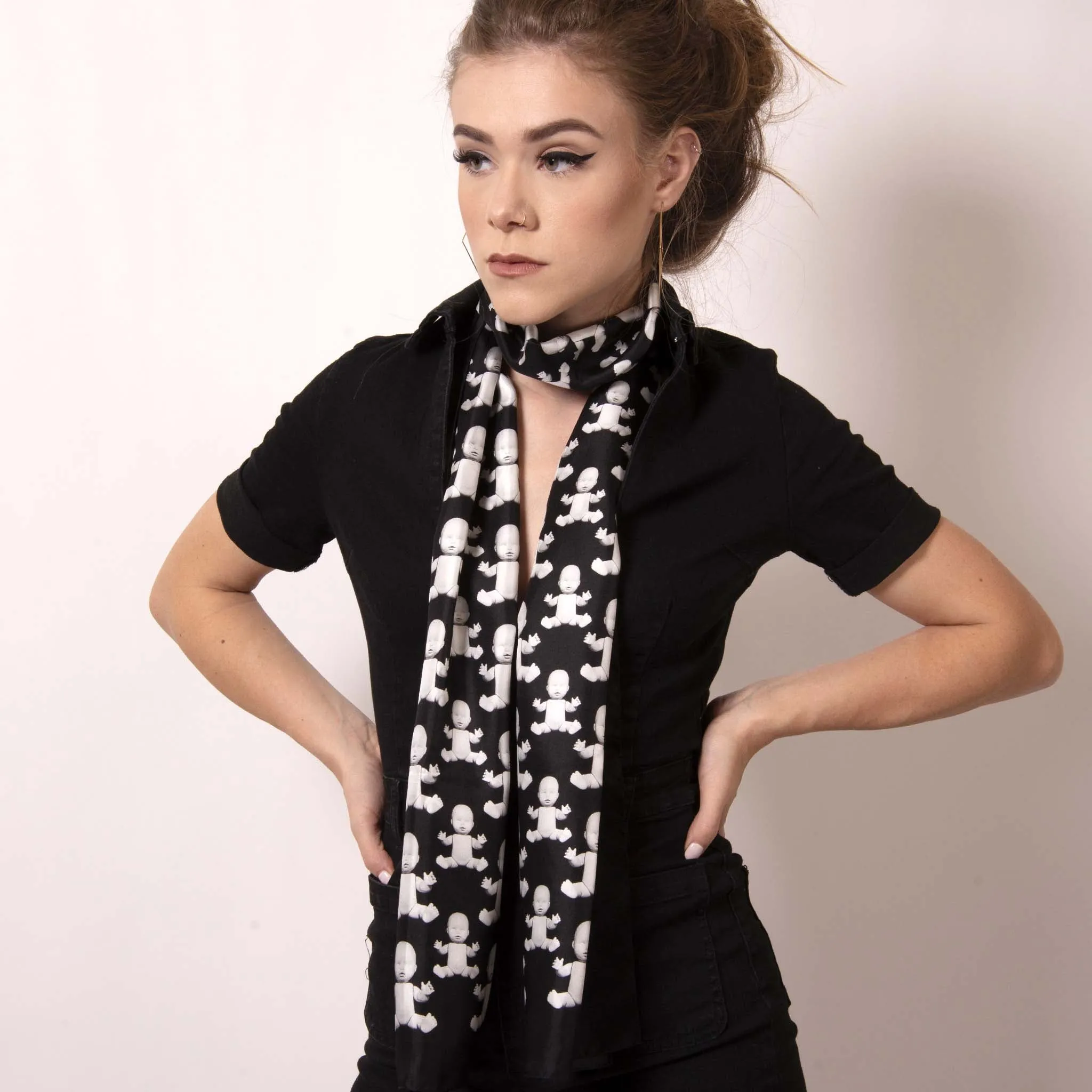 Baby Pop, Rectangle Scarf in Silk Twill