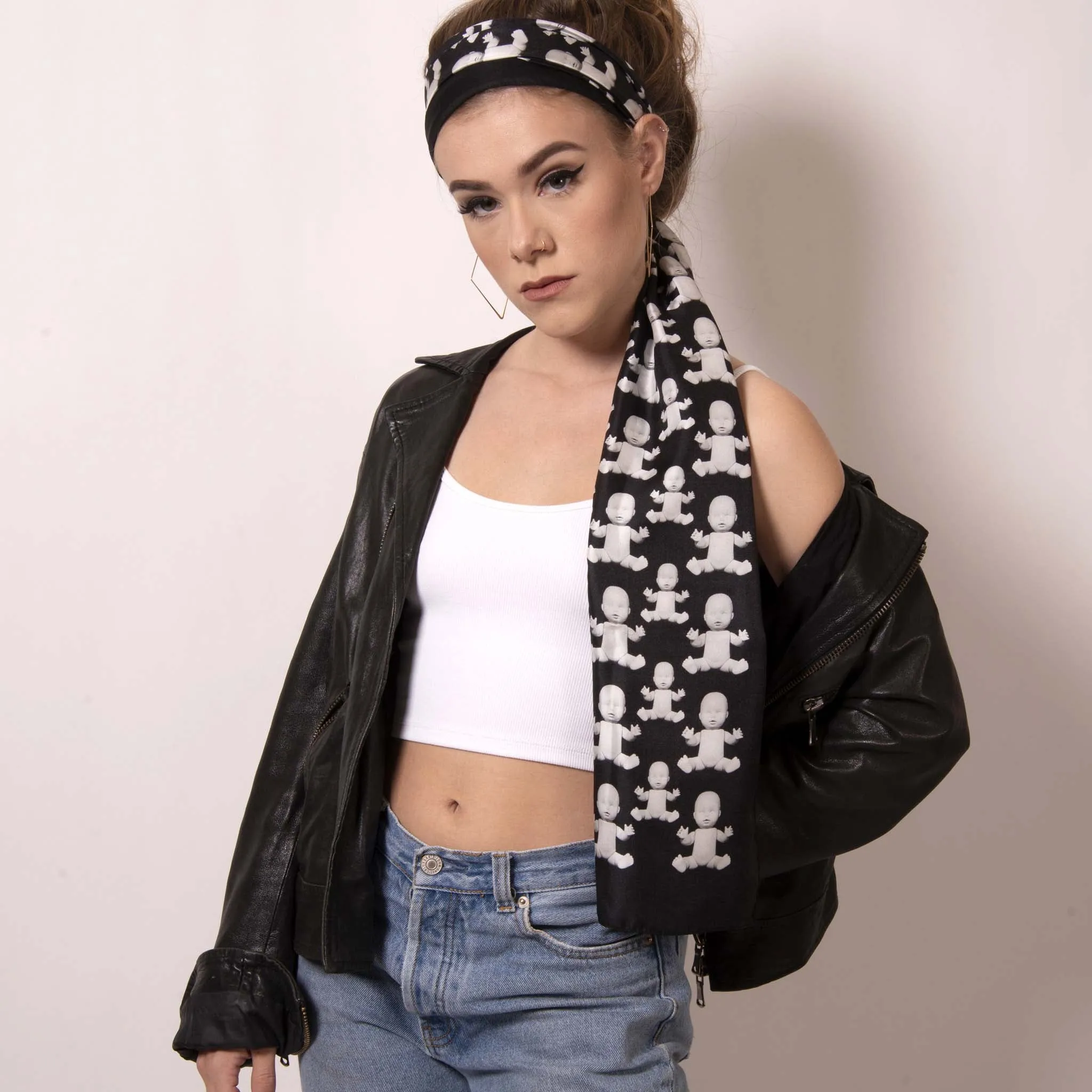 Baby Pop, Rectangle Scarf in Silk Twill