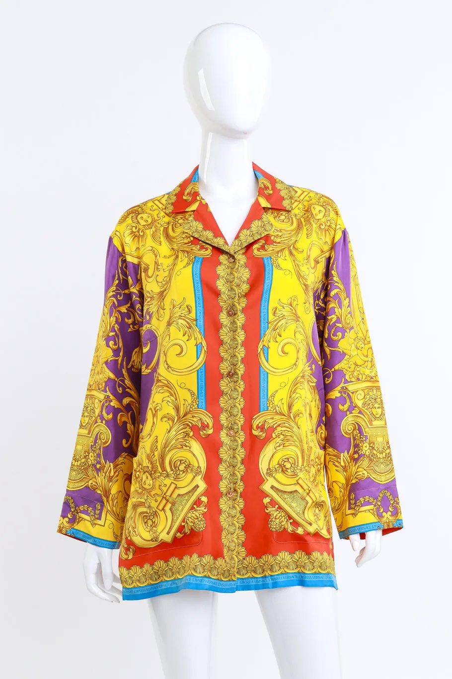 Baroque Printed Silk Blouse