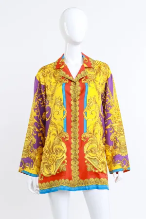 Baroque Printed Silk Blouse