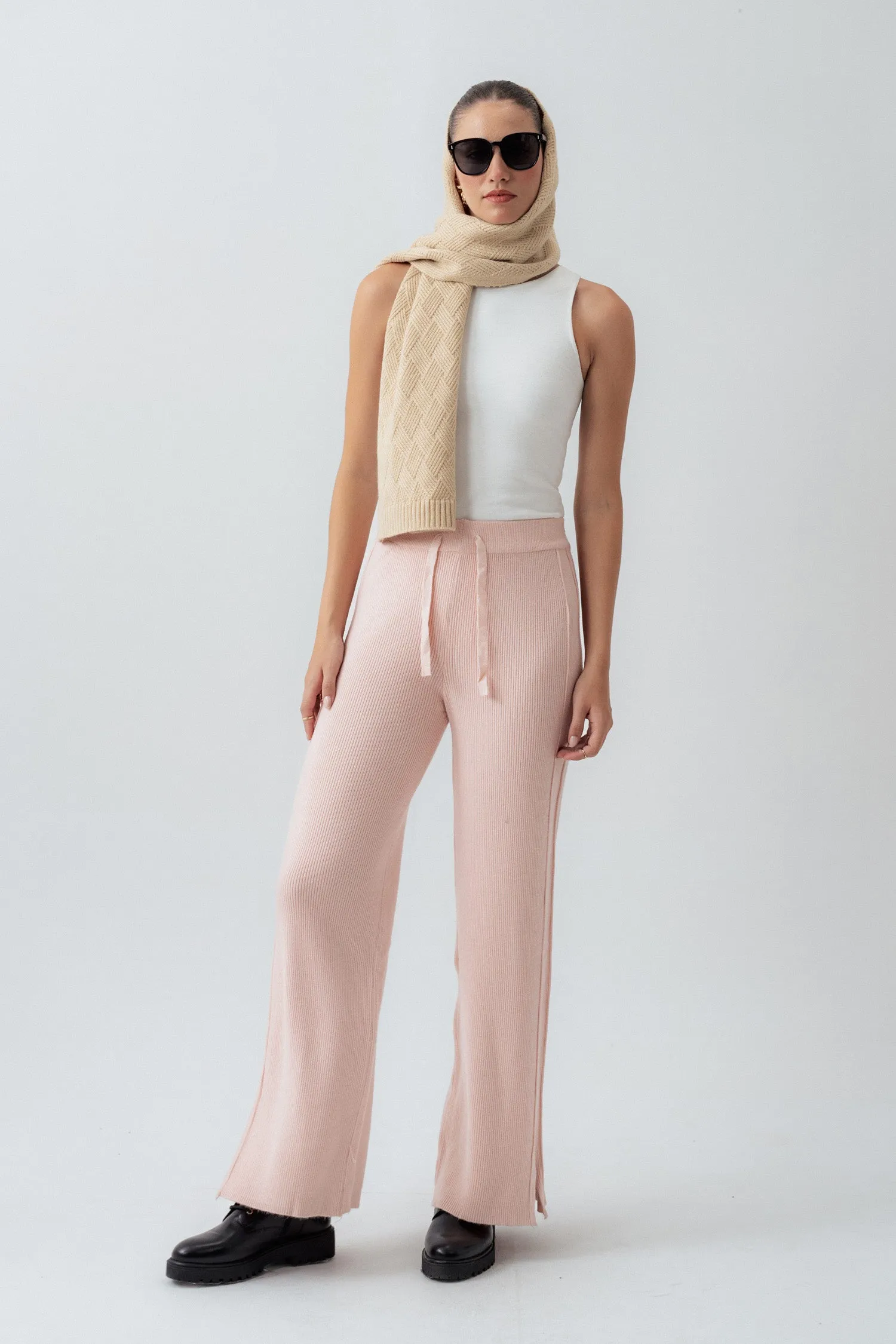 Beige Knitted Scarf