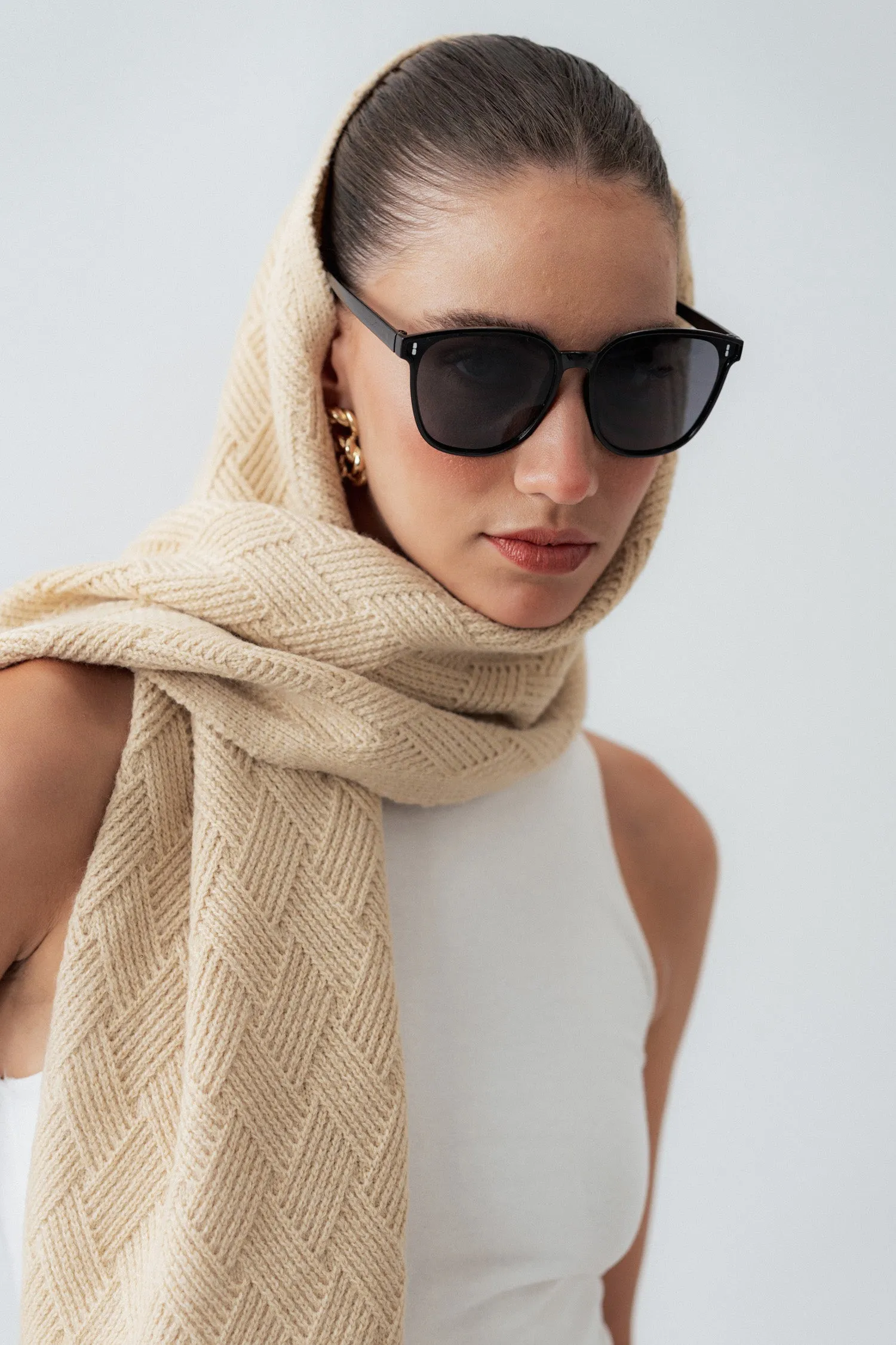 Beige Knitted Scarf