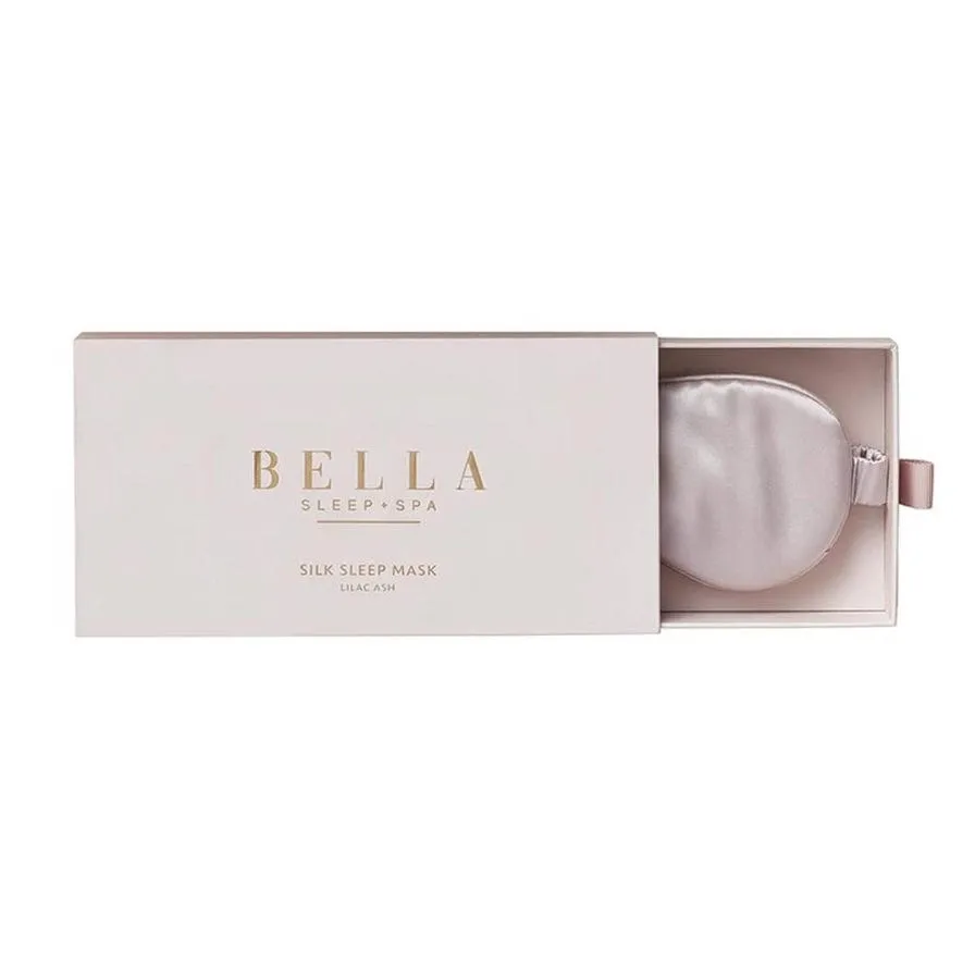 Bella Satin Sleep Mask In Lilac Ash