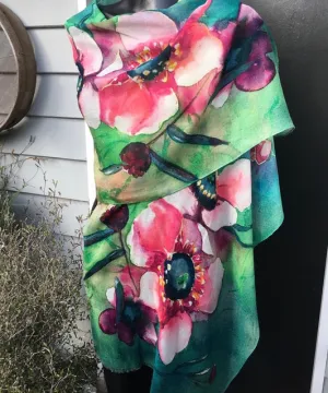 Big Flowers Cotton/Modal Designer Scarf