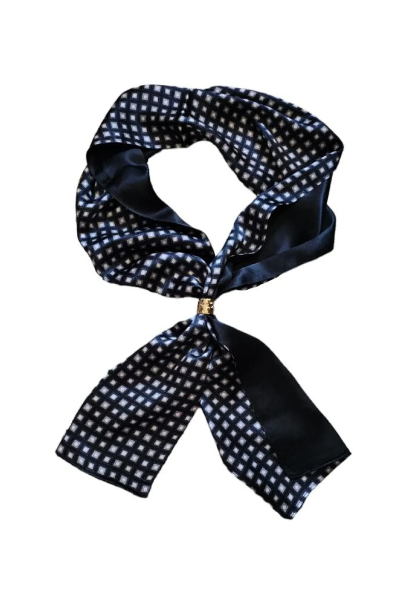 Black and Grey Luxury Silk Scarf