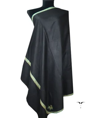 black embroidery pashmina shawl 7922