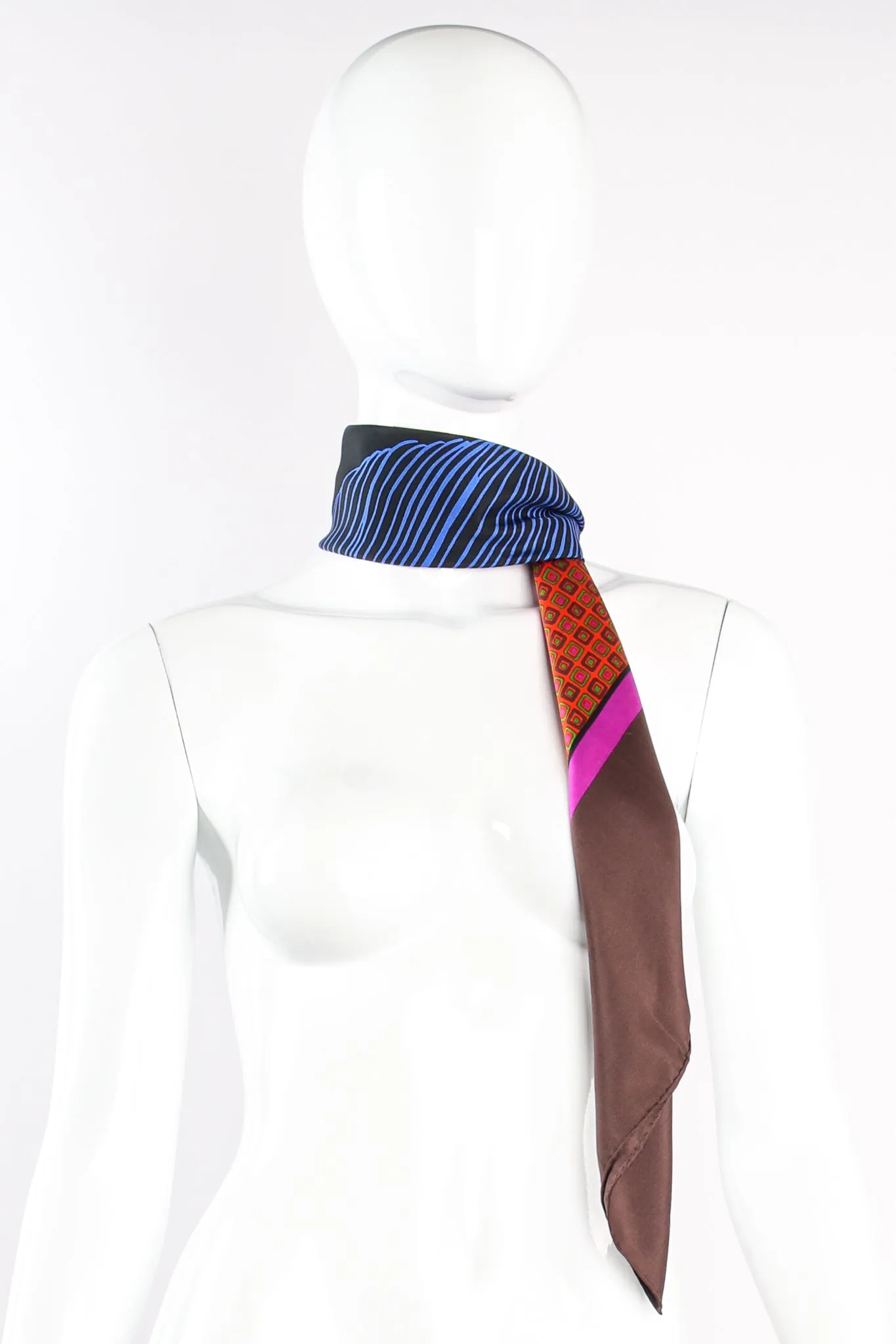 Black Foal Print Silk Scarf