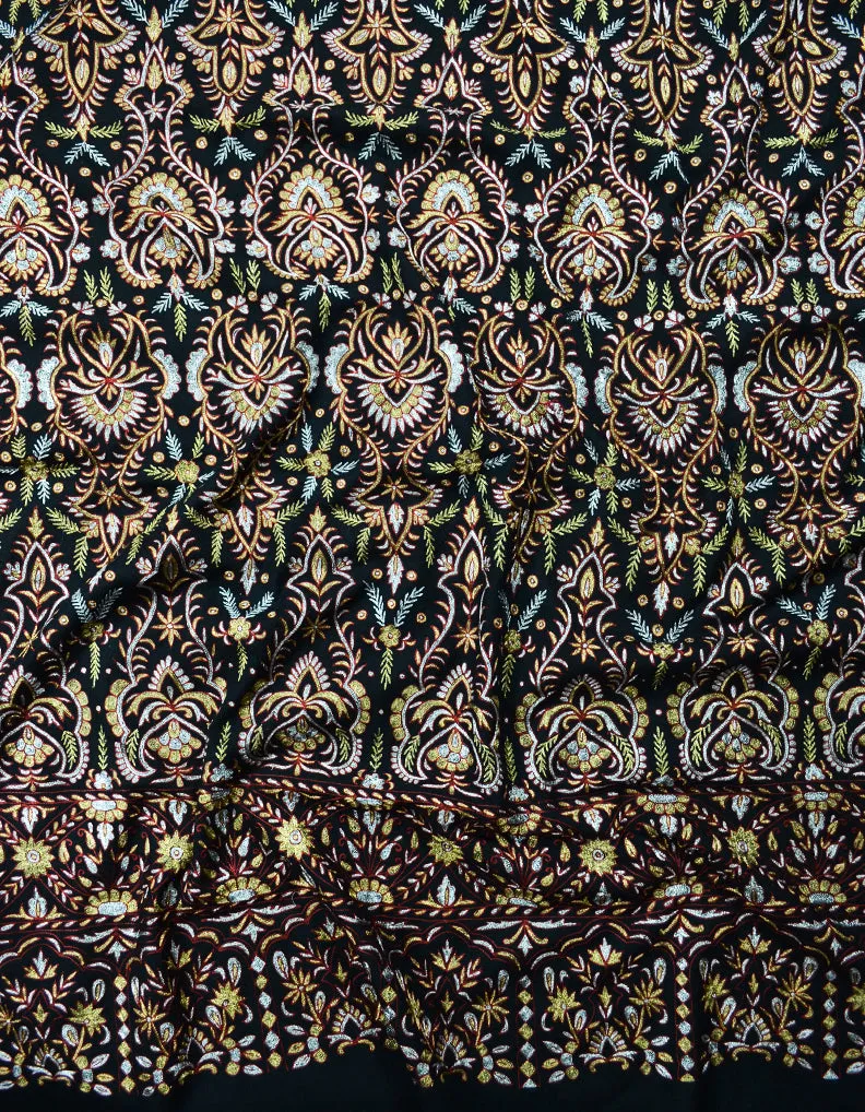 Black kalamkari Pashmina shawl 7798