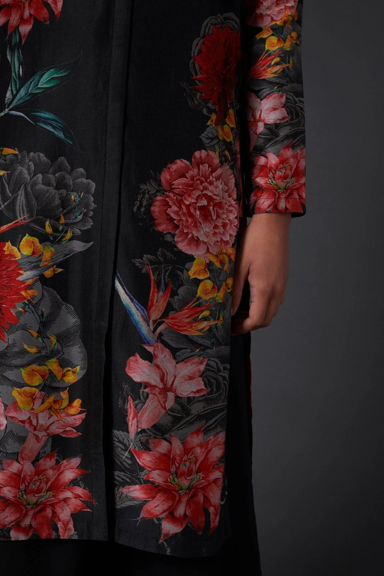 Black Printed Kurta Set