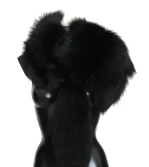 Black Silver Fox Fur Exclusive Scarf