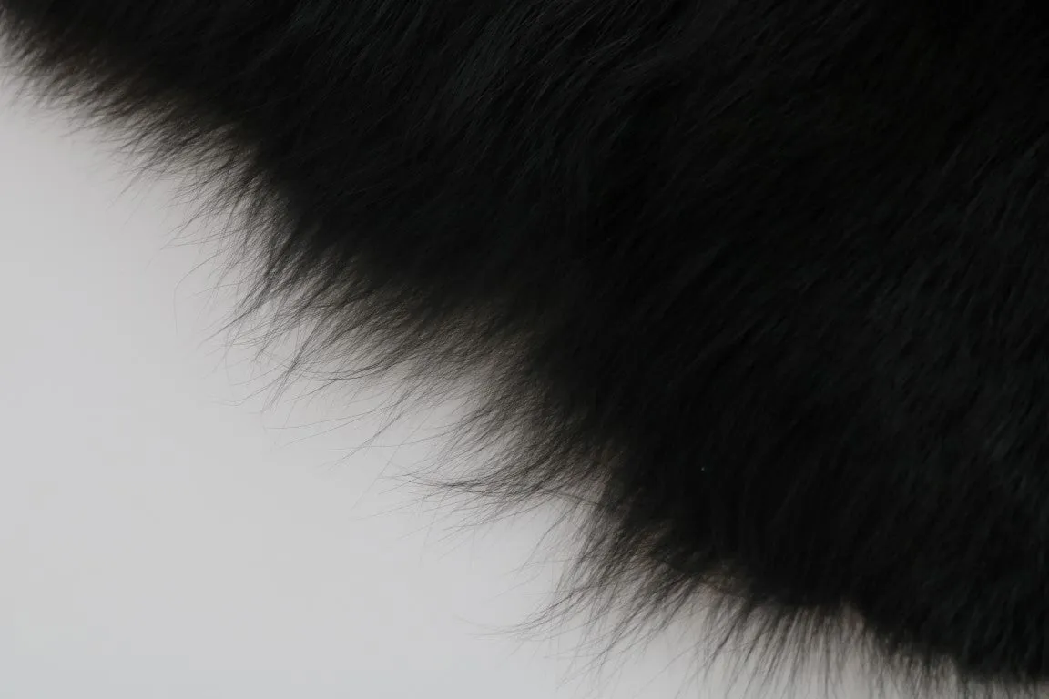 Black Silver Fox Fur Exclusive Scarf