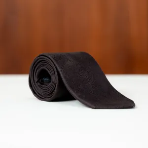 Black Subtle Floral Silk Necktie