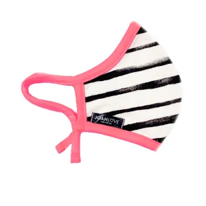 Black White Stripes | Pink Neon