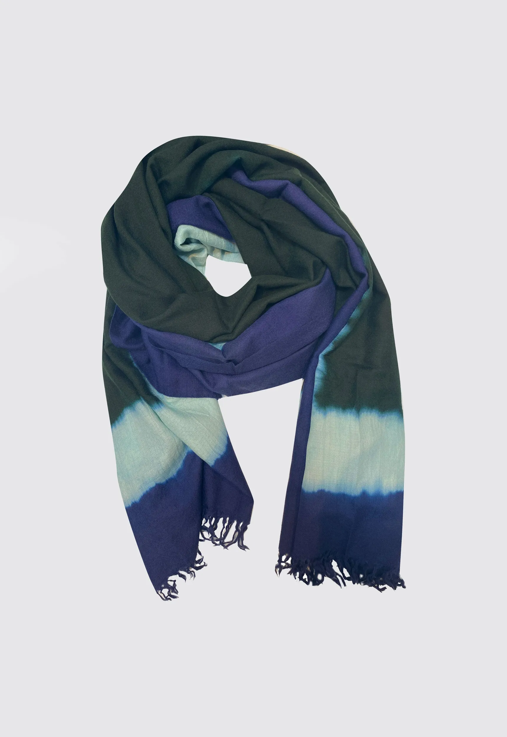 Blaze Wool Shawl - Skipper / Bavaria