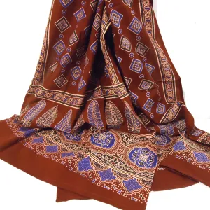 Block Print Scarf, Red