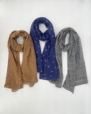 Block Printed Cotton Scarves