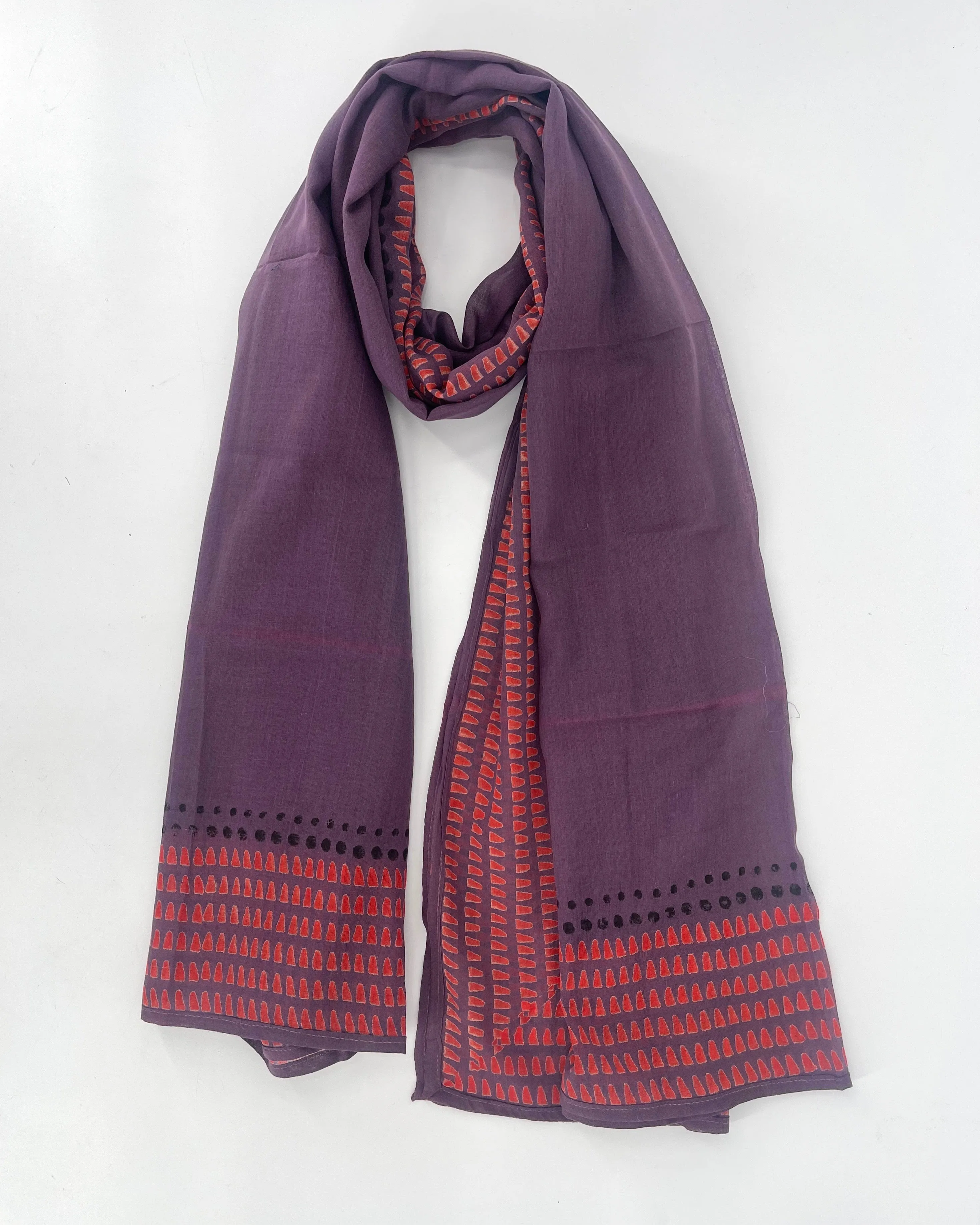 Block Printed Cotton Scarves