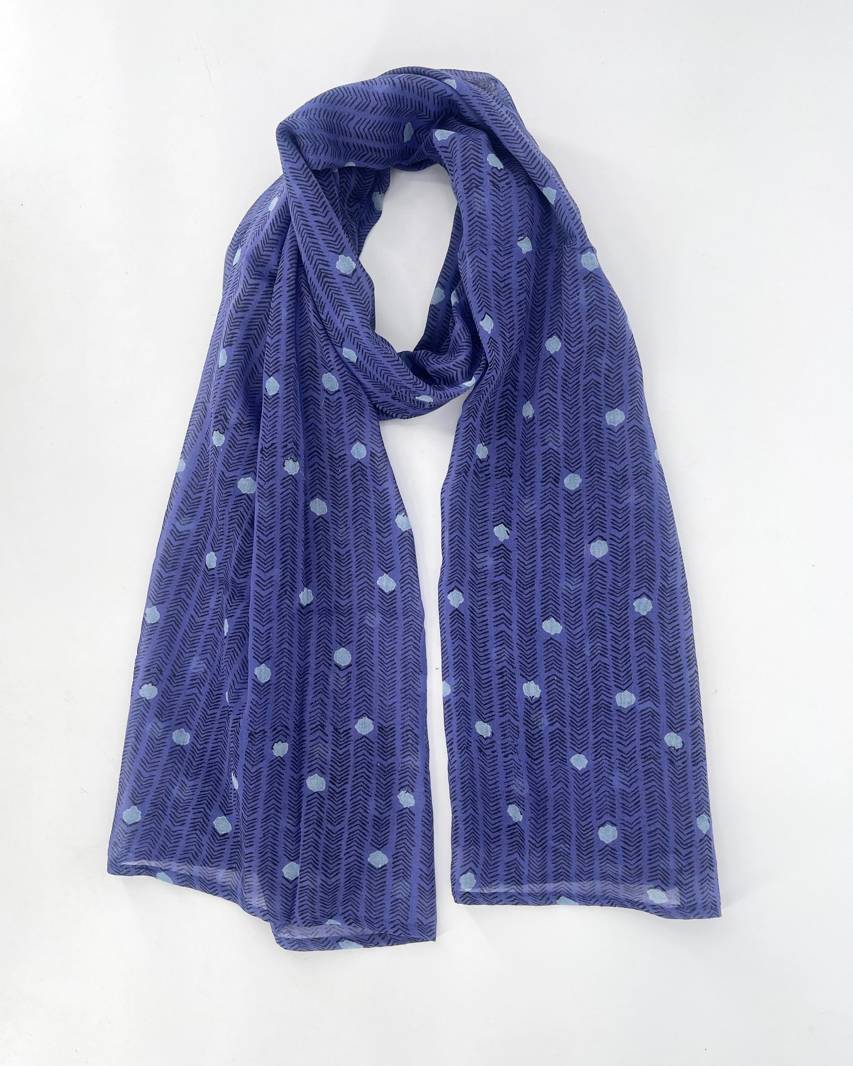 Block Printed Cotton Scarves
