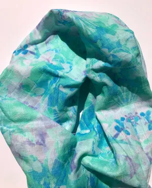 Blue Aloha Blooms Infinity scarf