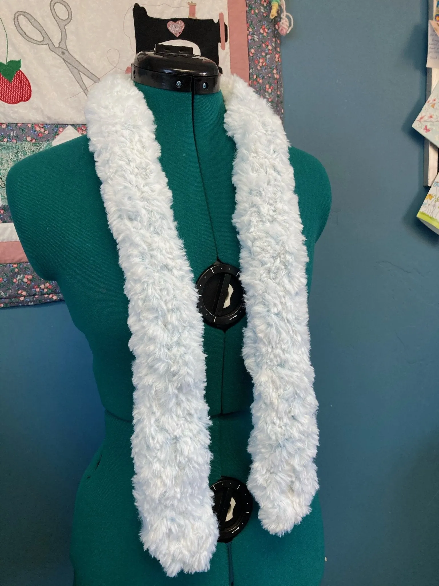 Blue Bengal Scarf Faux Fur