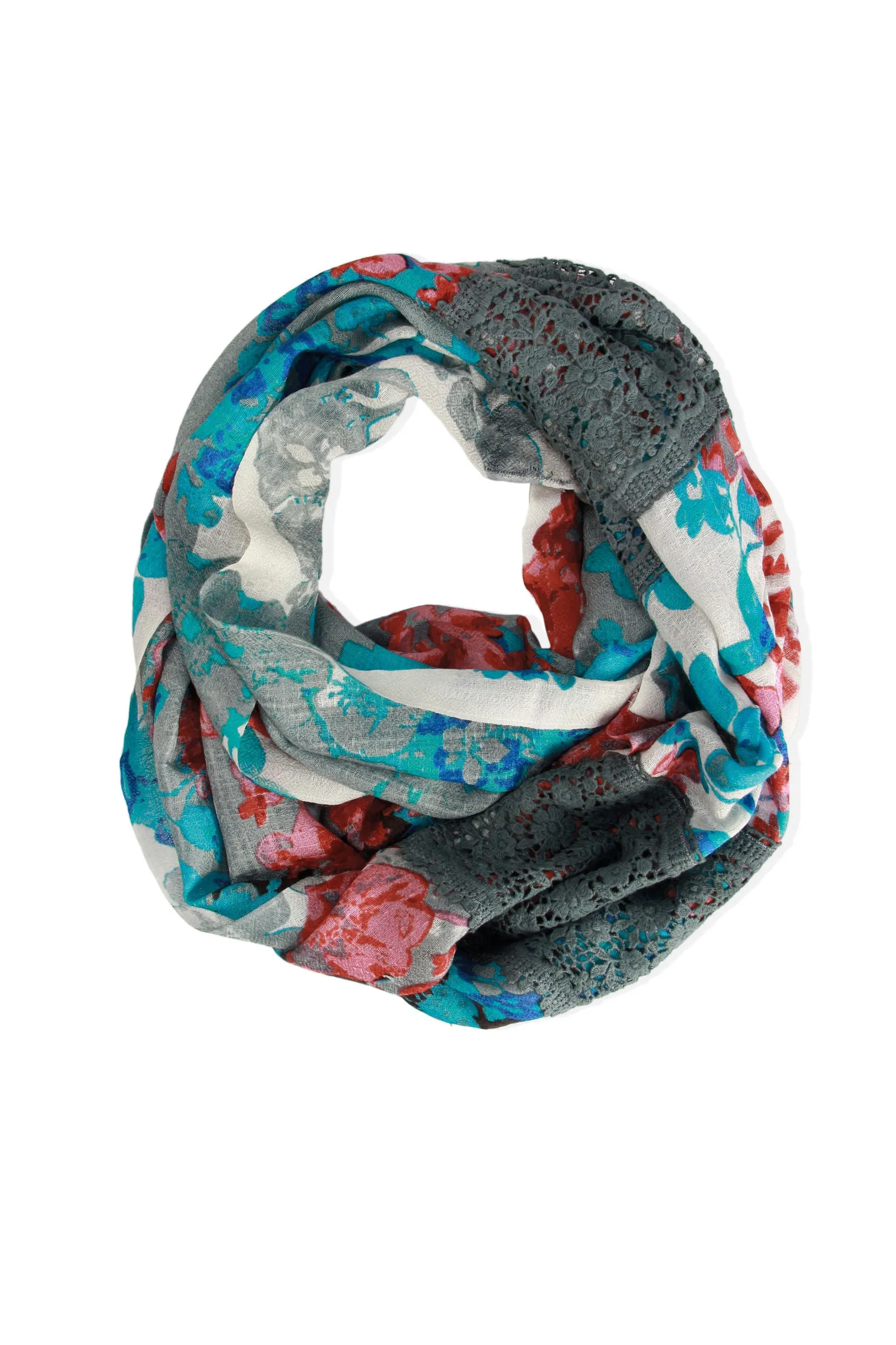 Blue Floral Lace Loop