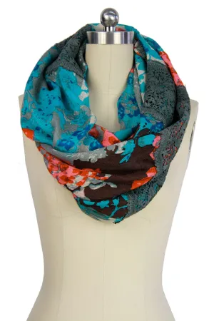Blue Floral Lace Loop