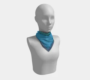Blue Pattern on Pattern Scarf