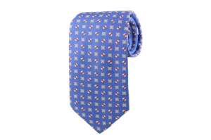 Blue Silk Geometric Tie