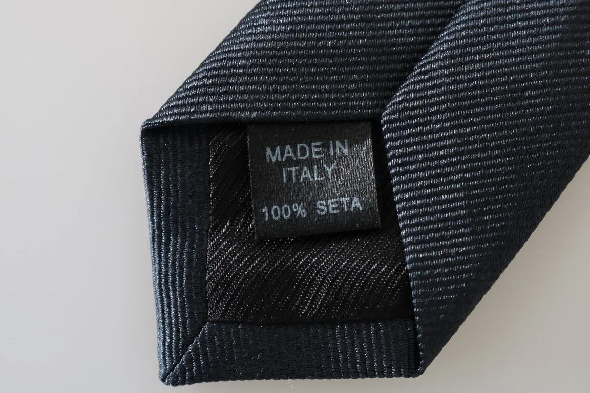 Blue Silk Solid Wide Tie