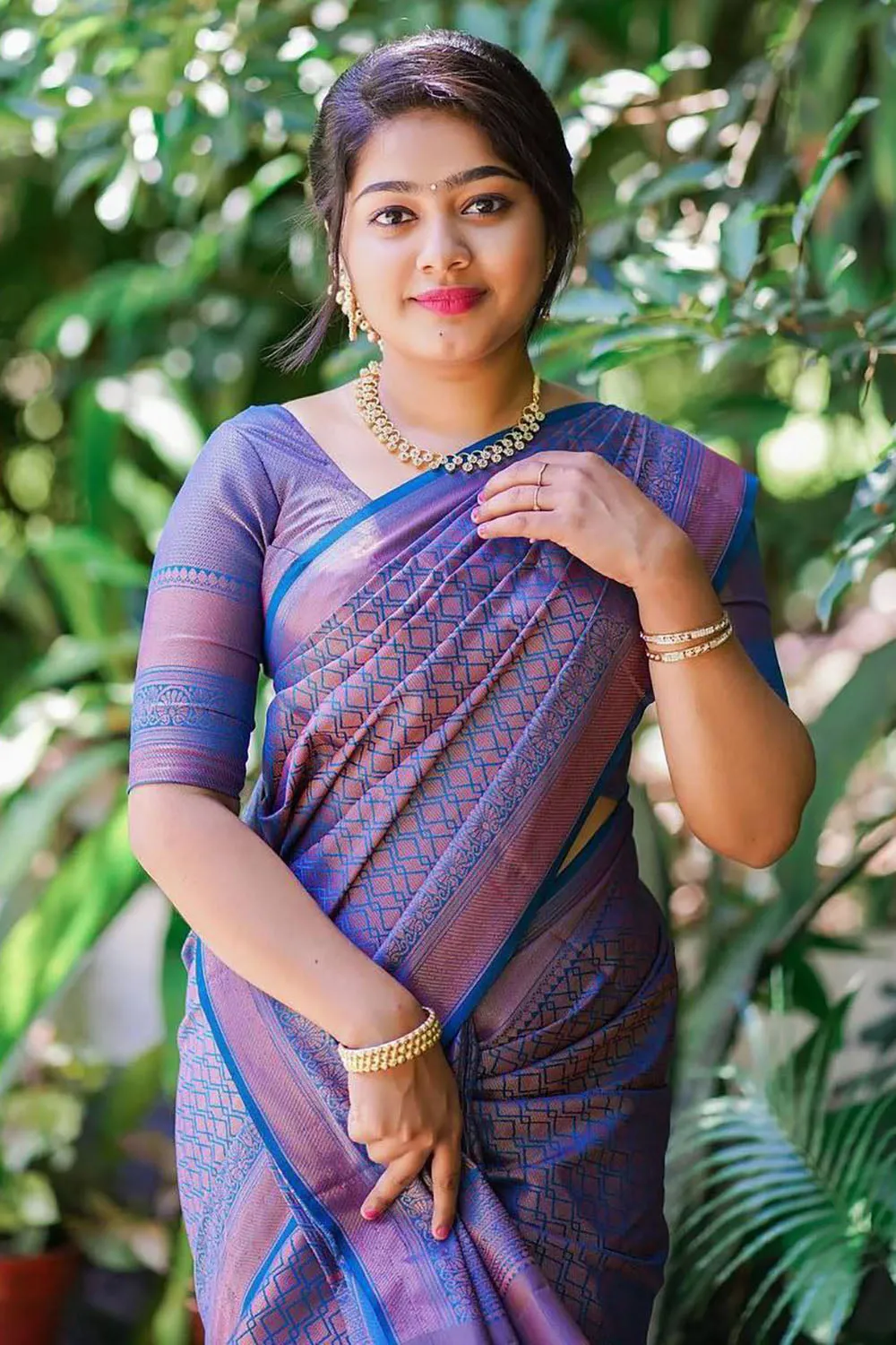 Blue Soft Silk Saree With Zari Weaving Work
