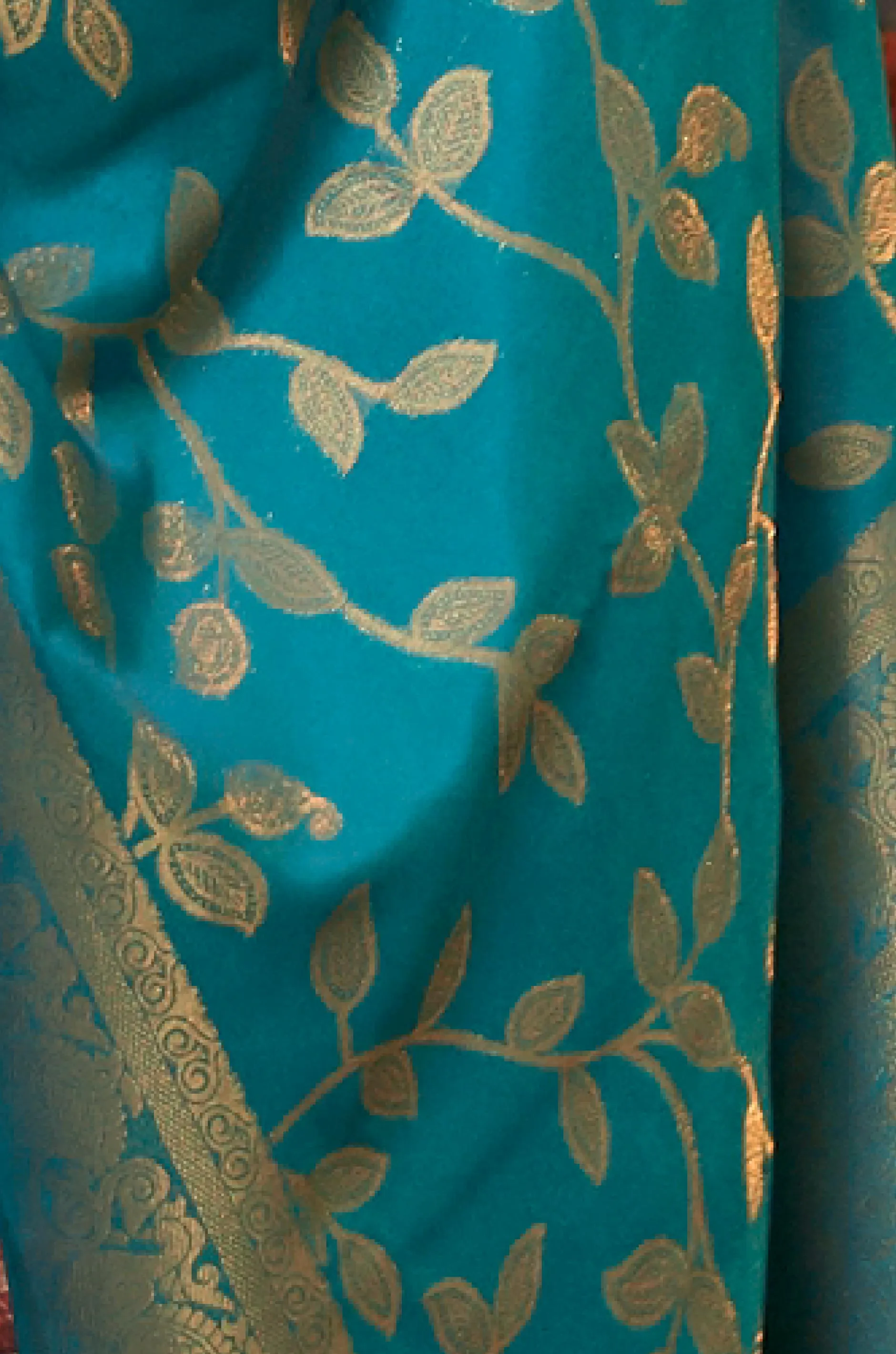 Blue Woven Silk Saree