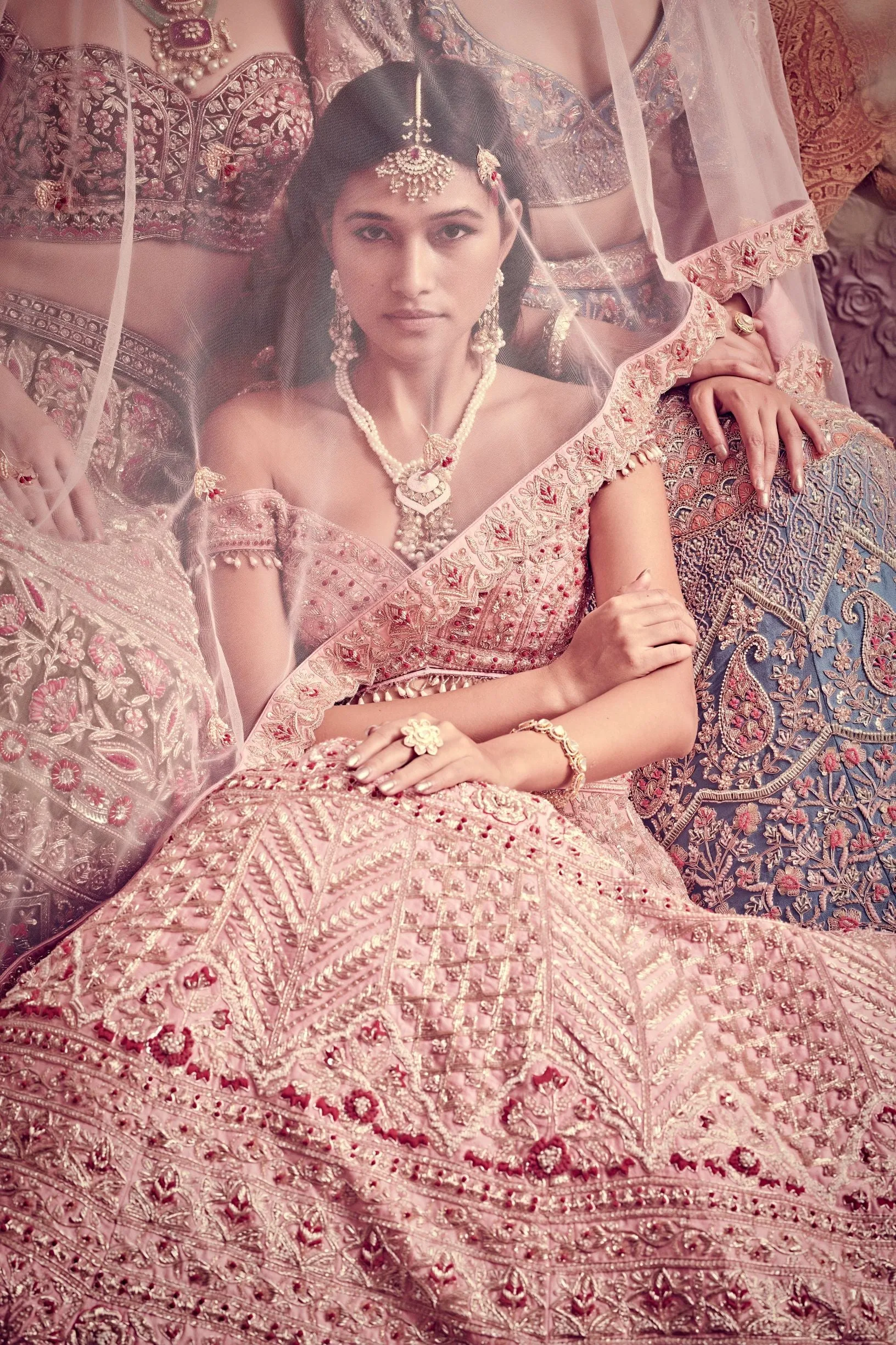Blush Pink Bridal Lehenga