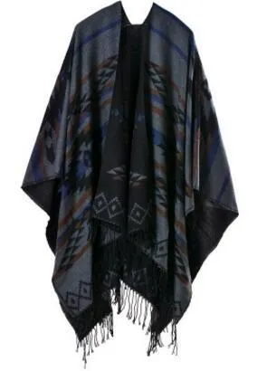 Bohemian Winter Poncho