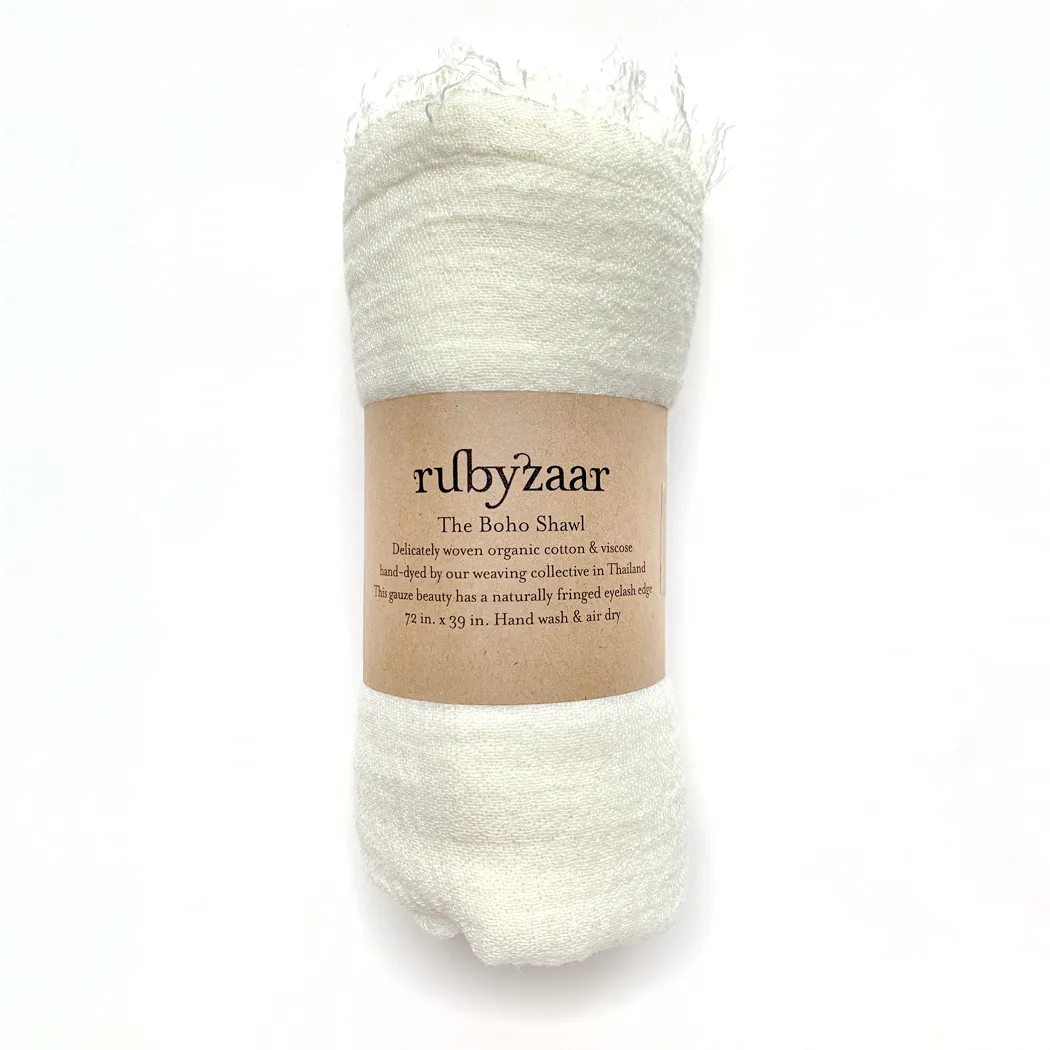Boho Scarf, Cream
