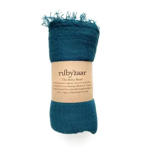 Boho Scarf in Dark Cyan