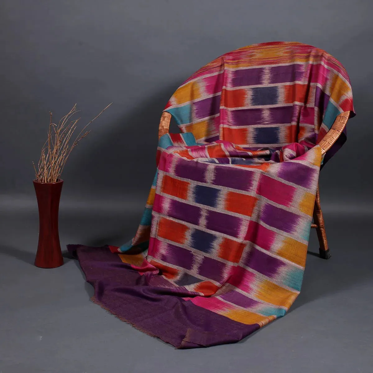 Brick Wall Design Handwoven Pashmina Shawl