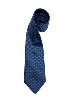 Brioni Blue Polka Dot Silk Tie
