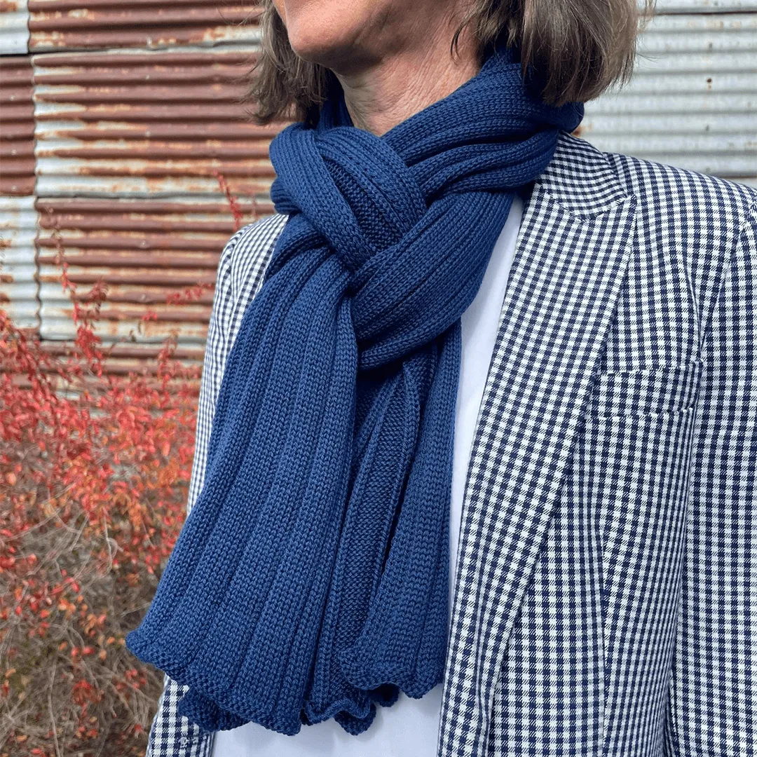 Broker Pure Merino Wide Ribbed Scarf