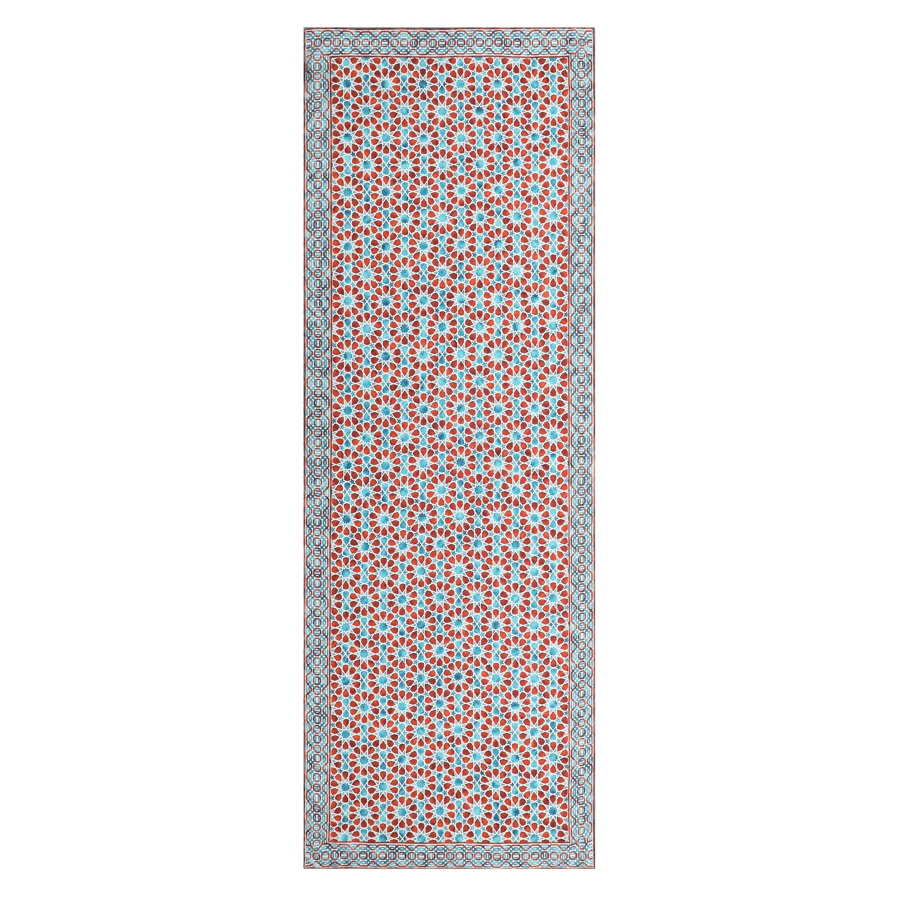 Brown and Blue Silk Scarf Fatima