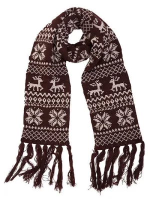 Brown Christmas Scarf