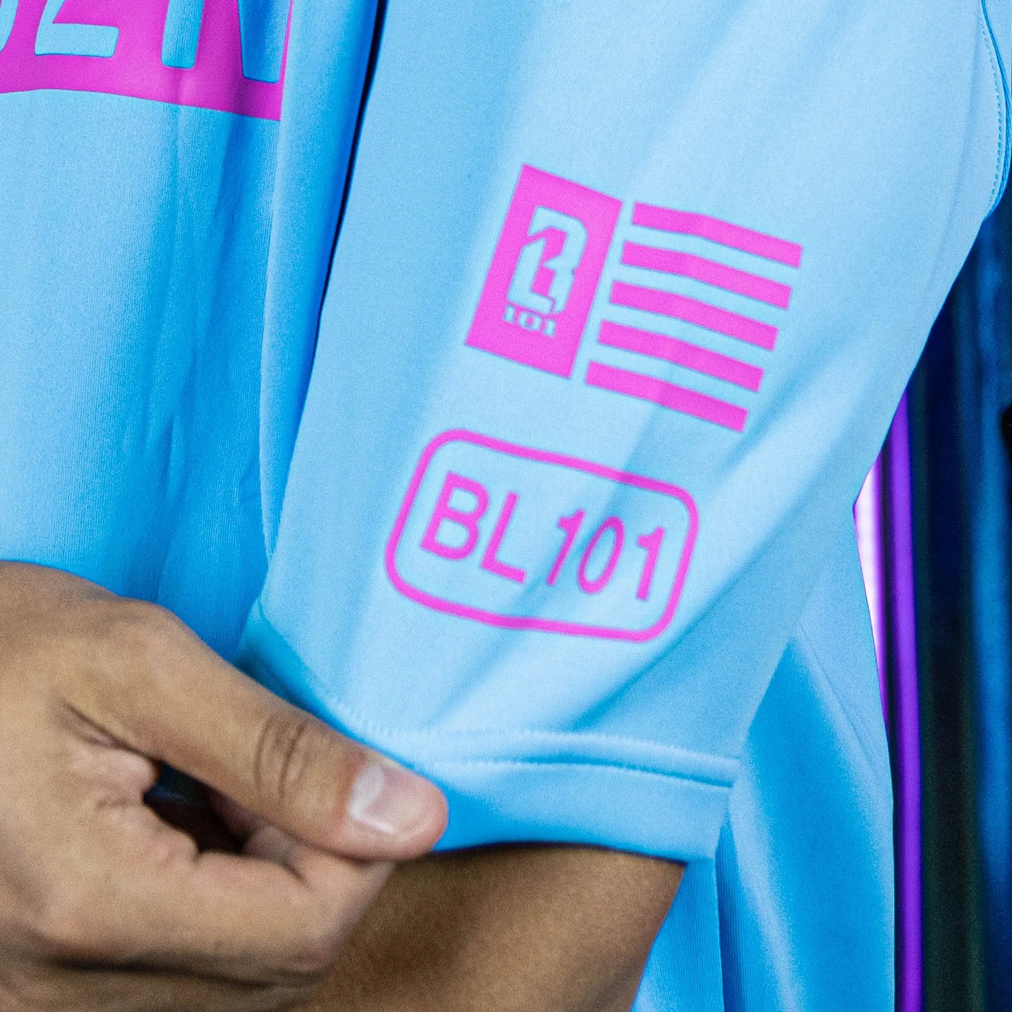 BSBL-SZN Short Sleeve Hoodie V3 - Cotton Candy Blue